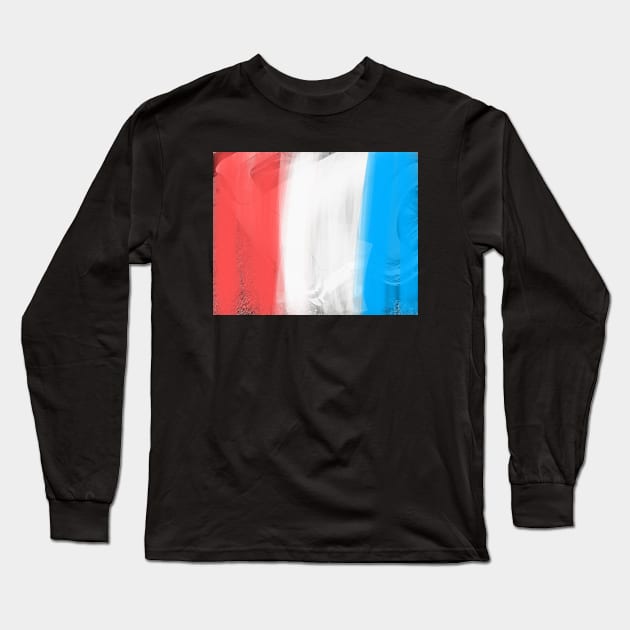 red, white and blue Long Sleeve T-Shirt by animaltown66